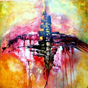 Peinture intitulée "ses-ailes-de-geant-…" par Mysane, Œuvre d'art originale, Autre
