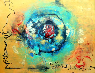 Peinture intitulée "au coeur-de-mon-coe…" par Mysane, Œuvre d'art originale, Autre