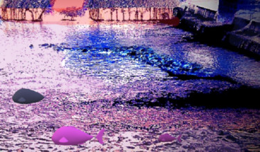 Digitale Kunst getiteld "en-violet" door Mysane, Origineel Kunstwerk, Digitaal Schilderwerk