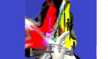 Digitale Kunst mit dem Titel "le-pont" von Mysane, Original-Kunstwerk, 3D Modellierung