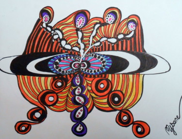 Drawing titled "les-demoiselles" by Mysane, Original Artwork, Marker