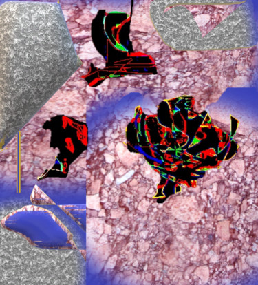 Arts numériques intitulée "mineral-floral" par Mysane, Œuvre d'art originale, Peinture numérique