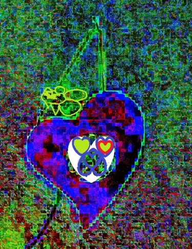Arts numériques intitulée "coeur-toujours" par Mysane, Œuvre d'art originale, Peinture numérique