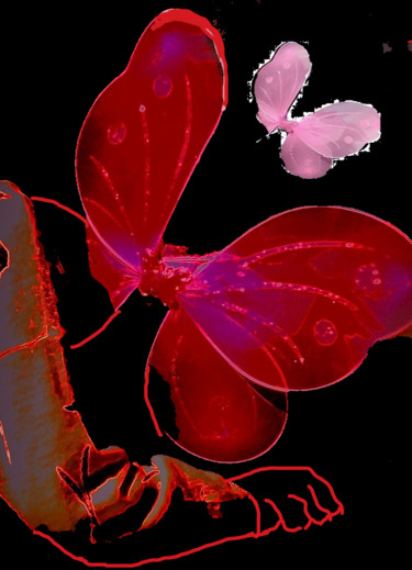 Digital Arts titled "mariposas-luminosas" by Mysane, Original Artwork, 3D Modeling