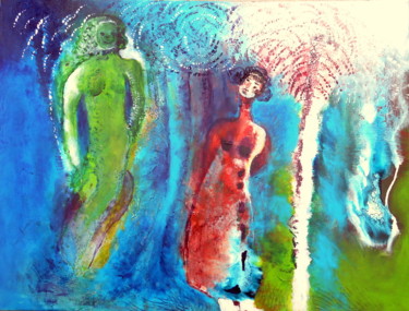 Painting titled "la-comete" by Mysane, Original Artwork, Other