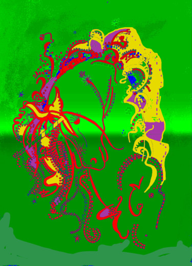 Arte digitale intitolato "serpentine-by-night" da Mysane, Opera d'arte originale, Pittura digitale