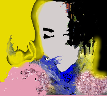 Arts numériques intitulée "la-fille-au-manteau…" par Mysane, Œuvre d'art originale, Peinture numérique