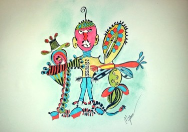 Drawing titled "vous aussi vous ave…" by Mysane, Original Artwork, Marker