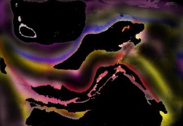 Digitale Kunst mit dem Titel "jeu-de-couleurs" von Mysane, Original-Kunstwerk, Digitale Malerei