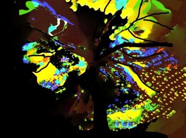 Arts numériques intitulée "l'arbre d'où coulai…" par Mysane, Œuvre d'art originale, Peinture numérique
