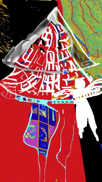 Arts numériques intitulée "Ma pagode" par Mysane, Œuvre d'art originale, Peinture numérique