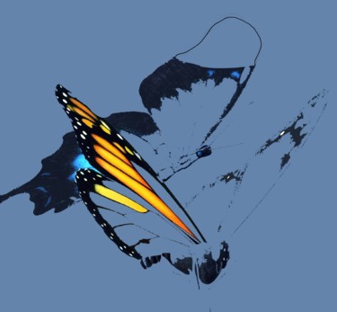 Digitale Kunst mit dem Titel "Papillons" von Mysane, Original-Kunstwerk, Digitale Malerei
