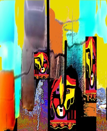 Arts numériques intitulée "triplées" par Mysane, Œuvre d'art originale, Peinture numérique
