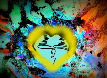 Arts numériques intitulée "coeur de rien" par Mysane, Œuvre d'art originale, Peinture numérique
