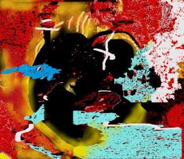 Arts numériques intitulée "Coeur caché" par Mysane, Œuvre d'art originale, Peinture numérique