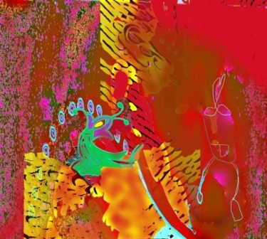 Arts numériques intitulée "bizarrerie" par Mysane, Œuvre d'art originale, Peinture numérique