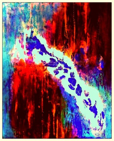 Digital Arts titled "Un barrage en feu" by Mysane, Original Artwork, Digital Painting