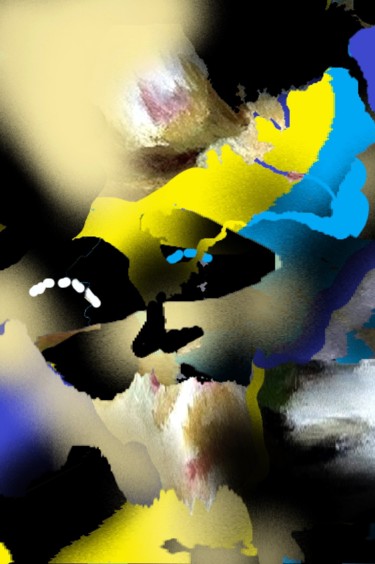 Arts numériques intitulée "joli masque où vas…" par Mysane, Œuvre d'art originale, Peinture numérique