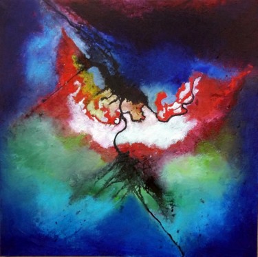 Painting titled "Vers une autre vie" by Mysane, Original Artwork, Oil