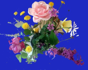 Digitale Kunst mit dem Titel "De mon jardin" von Mysane, Original-Kunstwerk, Fotomontage