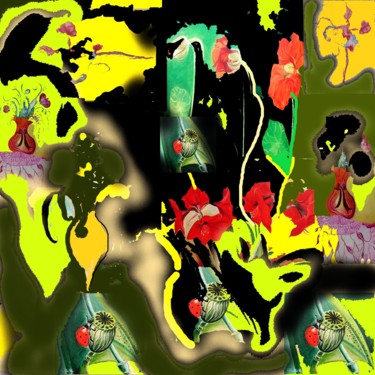 Digitale Kunst mit dem Titel "chahut de la nature" von Mysane, Original-Kunstwerk, Digitale Malerei