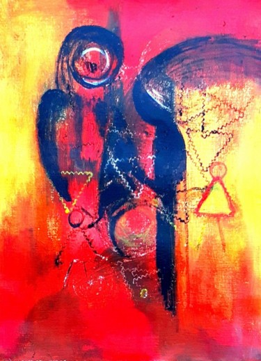 Painting titled "Eux deux" by Mysane, Original Artwork, Acrylic