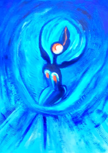 Painting titled "Des ailes ...pour q…" by Mysane, Original Artwork, Acrylic