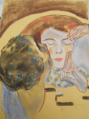 Disegno intitolato "le baiser" da Mysane, Opera d'arte originale, Matita