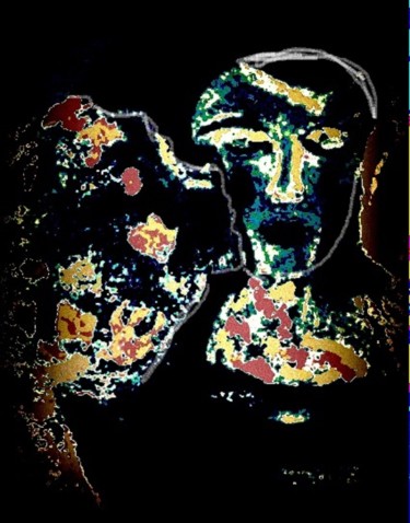 Arts numériques intitulée "le baiser 2014" par Mysane, Œuvre d'art originale, Peinture numérique