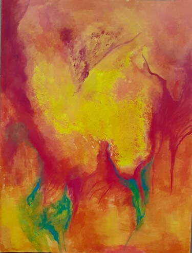 Painting titled "S'abreuver" by Mysane, Original Artwork, Acrylic