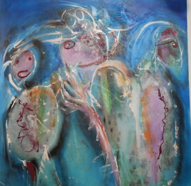 Peinture intitulée "indifférence" par Mysane, Œuvre d'art originale, Acrylique