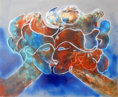 Peinture intitulée "reconciliation-001.…" par Mysane, Œuvre d'art originale