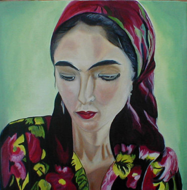 Painting titled "femme-asiatique.jpg" by Mysane, Original Artwork