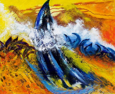 Pittura intitolato "voilier" da Mysane, Opera d'arte originale, Acrilico