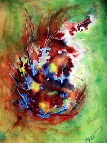Painting titled "oxygene.jpg" by Mysane, Original Artwork, Acrylic
