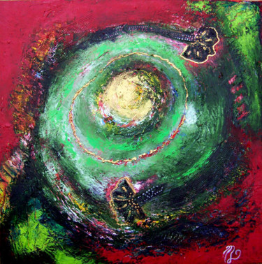 Peinture intitulée "le-tourbillon-techn…" par Mysane, Œuvre d'art originale, Autre