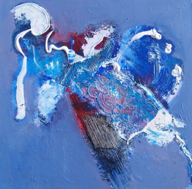 Peinture intitulée "bleu-nuit.jpg" par Mysane, Œuvre d'art originale, Acrylique