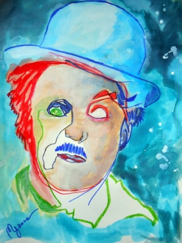 Zeichnungen mit dem Titel "Charlot" von Mysane, Original-Kunstwerk, Tinte