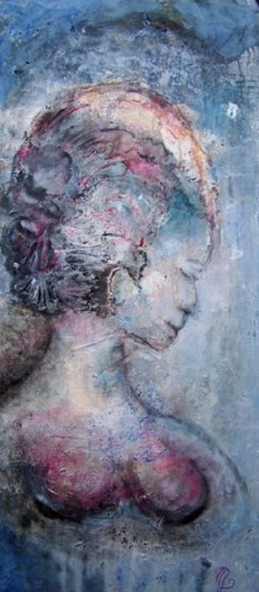 Peinture intitulée "pensive" par Mysane, Œuvre d'art originale, Acrylique