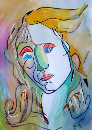 Рисунок под названием "Venus" - Mysane, Подлинное произведение искусства, Чернила