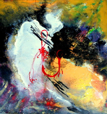 Peinture intitulée "en-fa-en-sol" par Mysane, Œuvre d'art originale, Acrylique