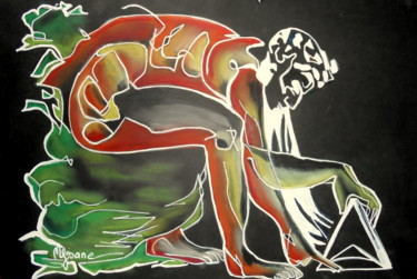 Рисунок под названием "newton" - Mysane, Подлинное произведение искусства, Пастель