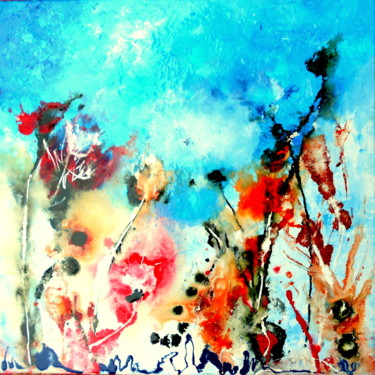 Painting titled "un-coin-de-ciel-ble…" by Mysane, Original Artwork, Other