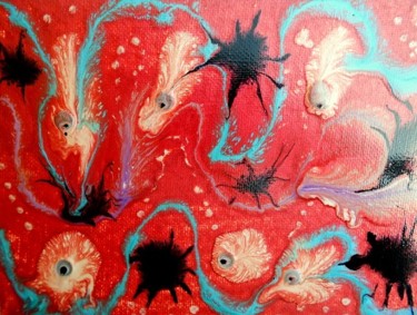 Painting titled "A . M 11: bestioles…" by Mysane, Original Artwork, Other
