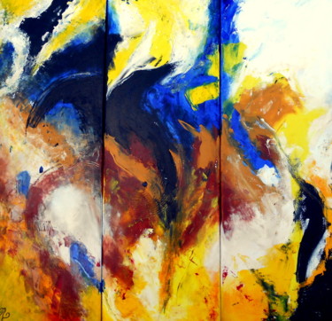 Pittura intitolato "l-aigle-noir.jpg" da Mysane, Opera d'arte originale, Acrilico