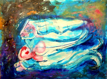 Peinture intitulée "sirene-syrienne" par Mysane, Œuvre d'art originale, Autre