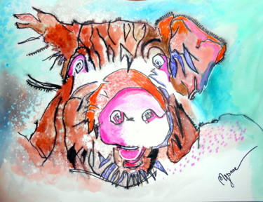 Drawing titled "joyeux-le-cochon-fa…" by Mysane, Original Artwork, Other