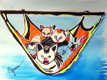 Drawing titled "petite-famille" by Mysane, Original Artwork, Other