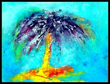Peinture intitulée "Tropical palmier" par Mysane, Œuvre d'art originale, Autre