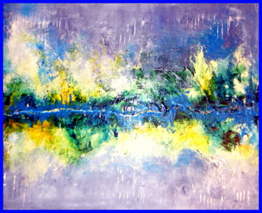 Painting titled "le chemin bleu" by Mysane, Original Artwork, Other